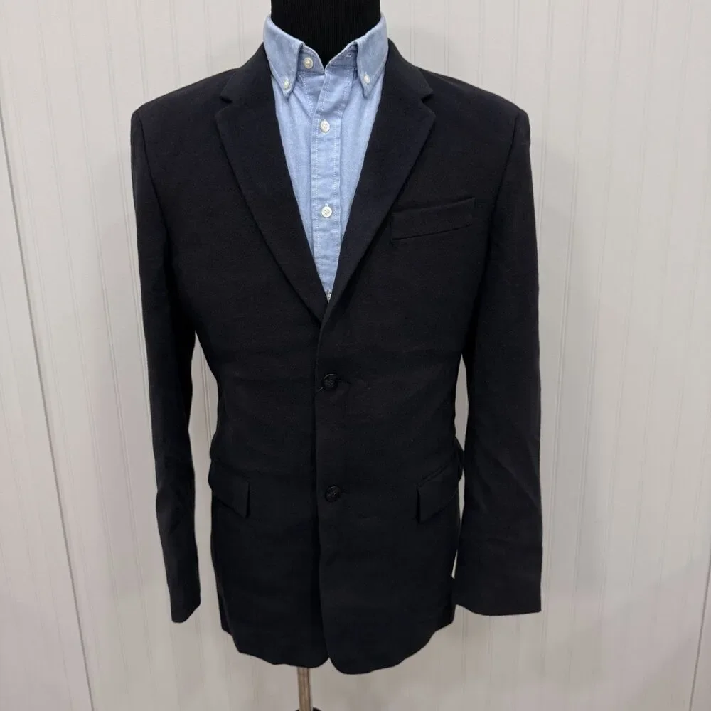 Perry Ellis XL Navy Blue Cashmere Blend 2-Button Single-Vent Sports Coat NWT